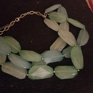 Blue bead necklace